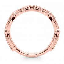 Antique Style Diamond Wedding Ring Band 18K Rose Gold (0.20ct)